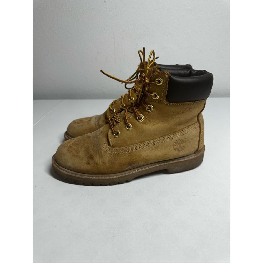 Timberland 6 Inch Boots 12909 Wheat Nubuck Premium Waterproof Men's Sz 5 M - Picture 3 of 12